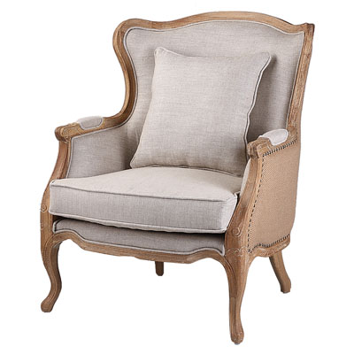 Upholstery Wood Arm Chair